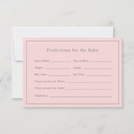 Einfache Pink Baby Shower Girl Baby Predictions Ca