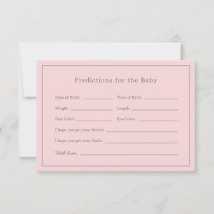 Einfache Pink Baby Shower Girl Baby Predictions Ca