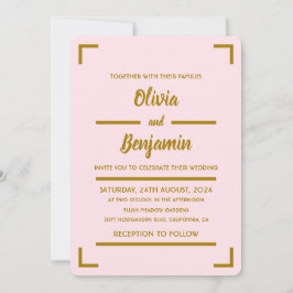 Einfache Pink-handgeschriebene Skriptereihe Einladung