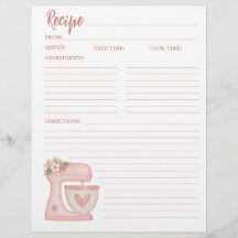 Einfache Pink Mixer Blumenkuchenkarte Rezept