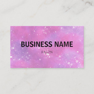 EINFACHE PINK PURPUR ABSTRAKTE WATERCOLOR SCHRIFT VISITENKARTE