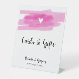 Einfache Pinselstriche & Herz-Hochzeitkarten & Ges Sockelschild