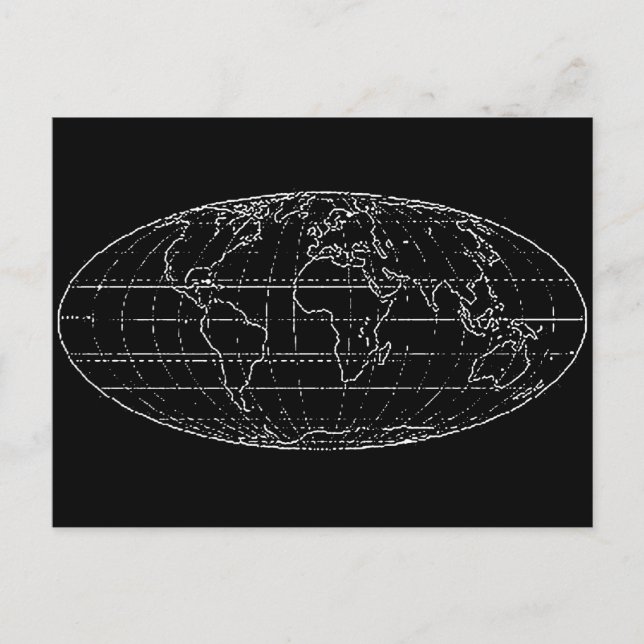 einfache Planisphäre/Karten Postkarte (Vorderseite)