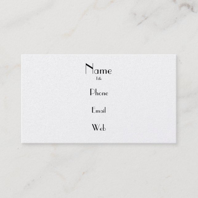 Einfache Platin-Visitenkarte Visitenkarte (Vorderseite)
