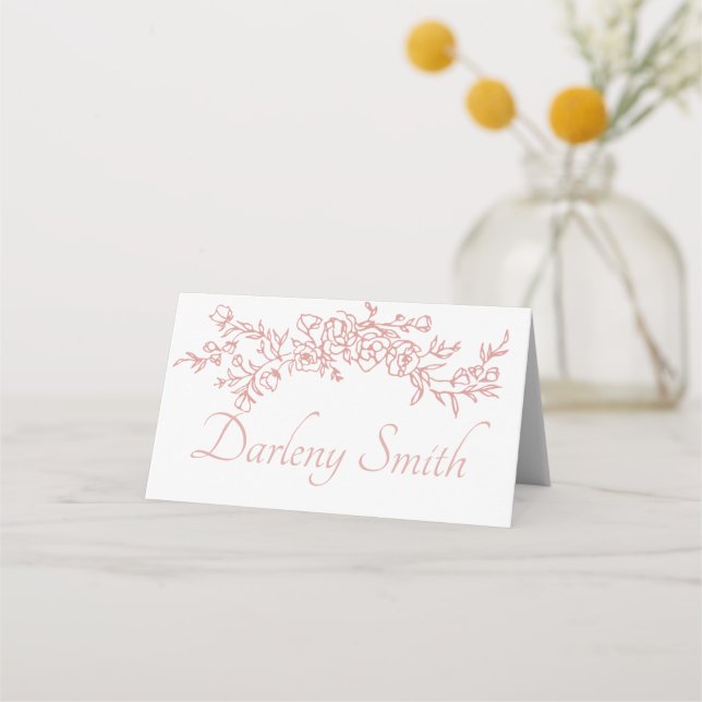 Einfache Platzierung der Karte Minimalistisch (Vorderseite)