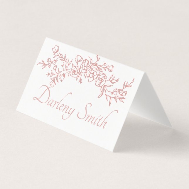 Einfache Platzierung der Karte Minimalistisch (Vorderseite)