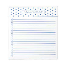 Einfache Polka Dot Blue One Column to Do Checklist