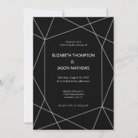 Einfache Polygon Black and White Gay Wedding