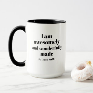 Einfache positive Bibelnachweis Christlich Schwarz Tasse