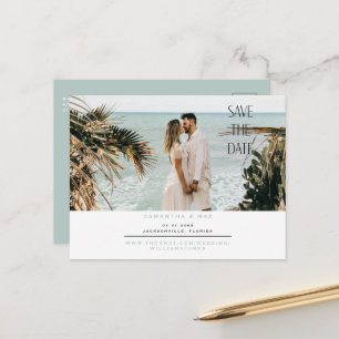 Einfache Postkarte zur Ankündigung der Hochzeit mi