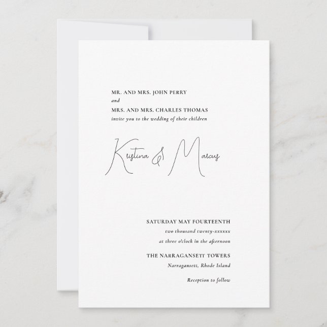 Einfache Probe Einladung (Vorderseite)