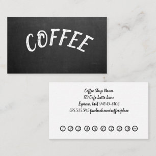 Einfache professionelle Coffee Shop Loyalty Card Visitenkarte