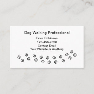 Einfache professionelle Hunde-Spaziergang Visitenk Visitenkarte