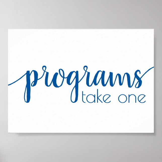 Einfache Programme | French Blue Any Event Table Poster (Vorne)