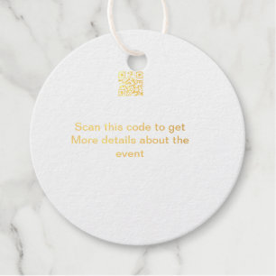 Einfache Q R-Code-Scan-Business-Ereignisvorlage Geschenkanhänger