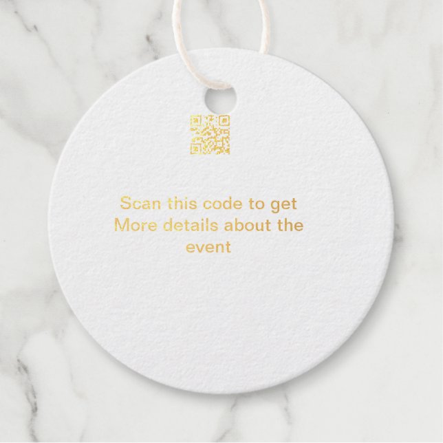 Einfache Q R-Code-Scan-Business-Ereignisvorlage Geschenkanhänger (Vorderseite)