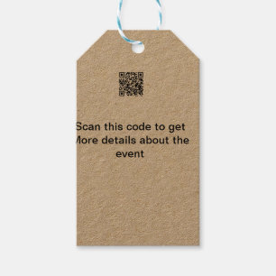 Einfache Q R-Code-Scan-Business-Ereignisvorlage Geschenkanhänger