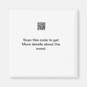 Einfache Q R-Code-Scan-Business-Ereignisvorlage Magnet