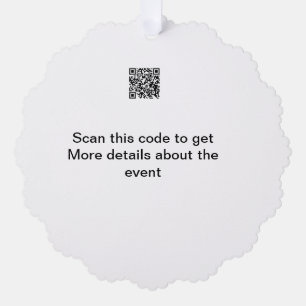 Einfache Q R-Code-Scan-Business-Ereignisvorlage Ornament Karte