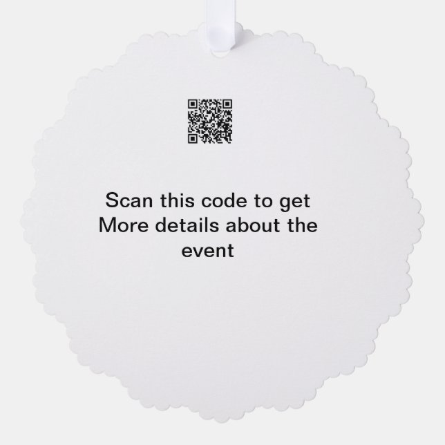 Einfache Q R-Code-Scan-Business-Ereignisvorlage Ornament Karte (Vorderseite)
