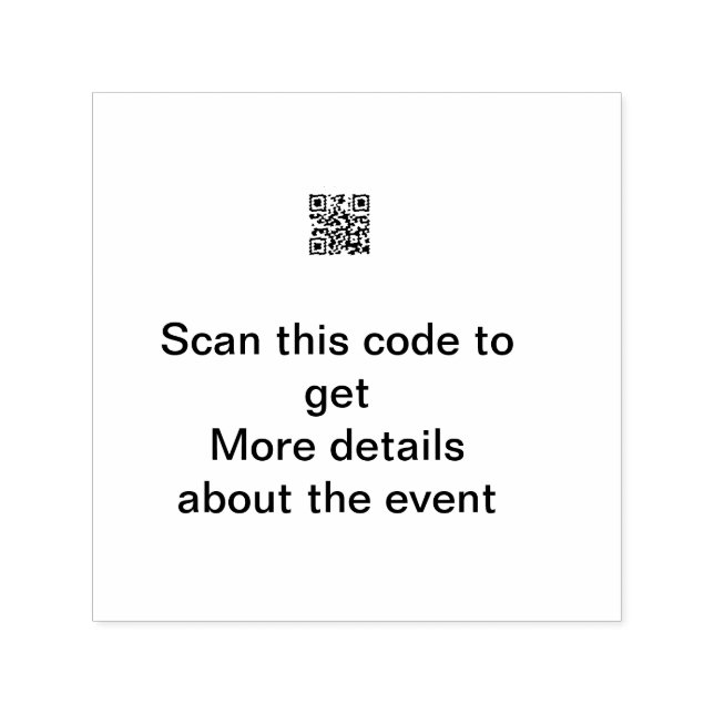 Einfache Q R-Code-Scan-Business-Ereignisvorlage Permastempel (Design)