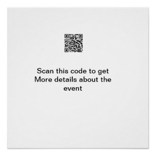 Einfache Q R-Code-Scan-Business-Ereignisvorlage Poster