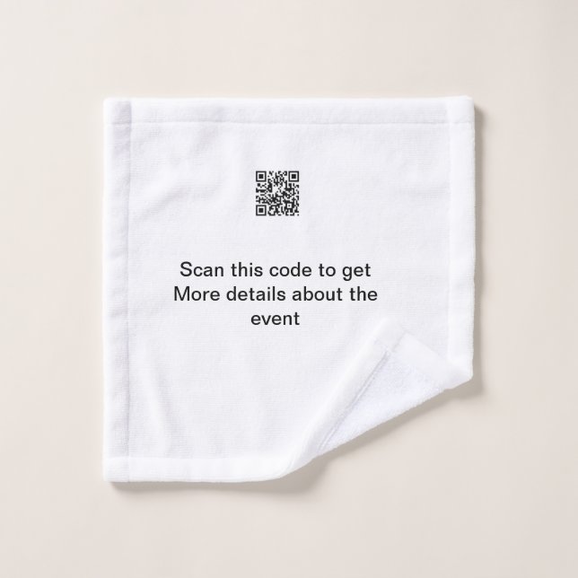 Einfache Q R-Code-Scan-Business-Ereignisvorlage Waschlappen (Waschlappen)