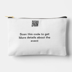 Einfache Q R-Code-Scan-Business-Ereignisvorlage Zubehörtasche