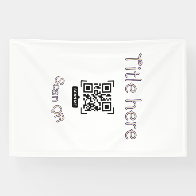 Einfache Q R-Code-Scan-Geschäftsveranstaltungsvorl Banner (Horizontal)