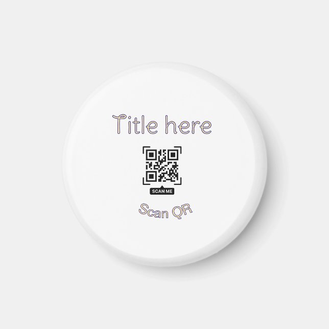 Einfache Q R-Code-Scan-Geschäftsveranstaltungsvorl Magnet (Vorne)