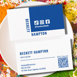 Einfache QR-Code für soziale Medien Visitenkarte