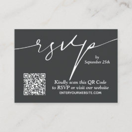 Einfache QR Code Hochzeit Begleitkarte