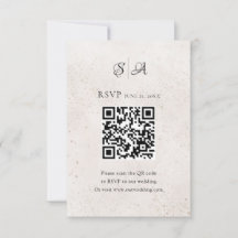 Einfache QR-Code-Monogramm-Hochzeit
