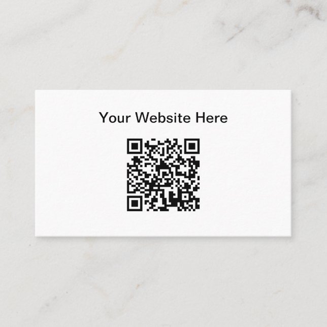 Einfache QR-Code-Website-Promotion Visitenkarte (Vorderseite)