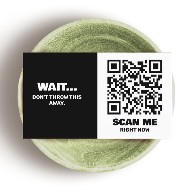 Einfache QR-Code-Werbebeilage Visitenkarte (Simple Blacjk and white QR Code Business Card)