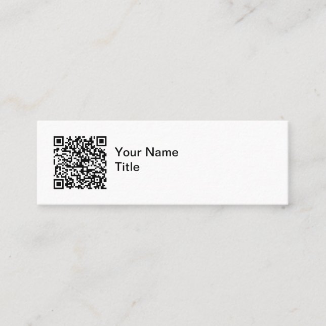Einfache QR-Code-Werbebusinesskarten Mini Visitenkarte (Vorderseite)