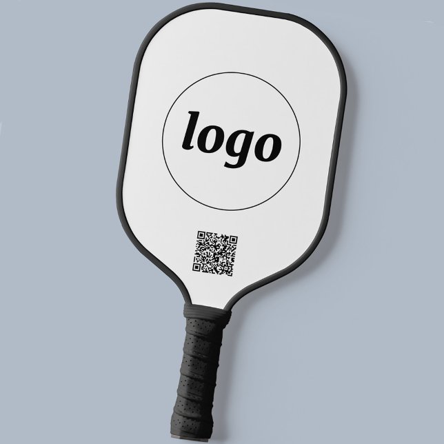 Einfache QR-Code-Werbung Pickleball Schläger (Logo and QR code business promotional pickleball paddle)