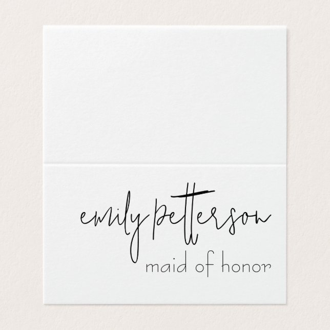 Einfache Quaint-Platzkarten (Außenseite Aufgefaltet)