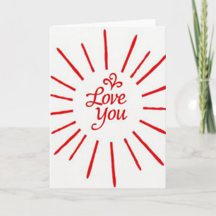 Einfache radiale Love You Karte