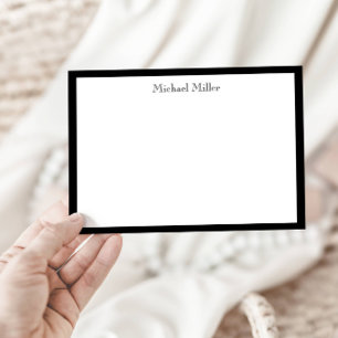Einfache Rahmen-Maskuline, schwarz/weiß Mitteilungskarte