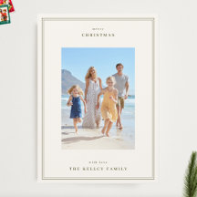 Einfache Rahmen Moosgrün auf Beige Foto Weihnachte