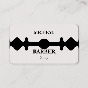 Einfache Razor Gold Blade Barber Business Card Visitenkarte