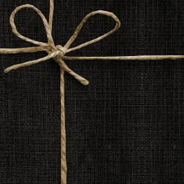Einfache realistische Burlap Rustikal Black Grau K Geschenkpapier