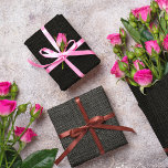 Einfache realistische Burlap Rustikal Black Grau K Geschenkpapier Set<br><div class="desc">Einfaches und rustikales Einbruchmuster. Bitte beachten Sie,  dass in diesem Design kein echter Einbruch verwendet wird,  es ist eine digital bearbeitete Fotografie.</div>