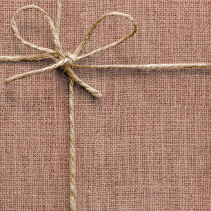 Einfache realistische Burlap Rustikale Weibchenblü Geschenkpapier