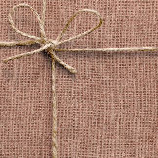 Einfache realistische Burlap Rustikale Weibchenblü Geschenkpapier
