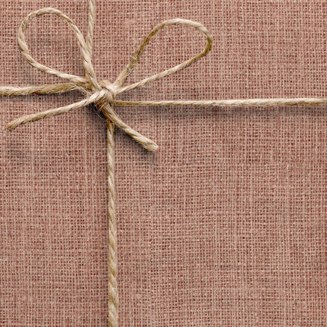 Einfache realistische Burlap Rustikale Weibchenblü Geschenkpapier (Von Creator hochgeladen)