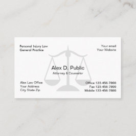 Einfache Rechtsanwalts-Visitenkarte Visitenkarte
