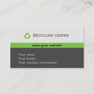 Einfache Recycelnd Logo-Visitenkarte Telefonnummerkarte