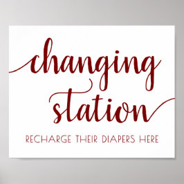 Einfache Red Changing Station | Candy Apple Event Poster